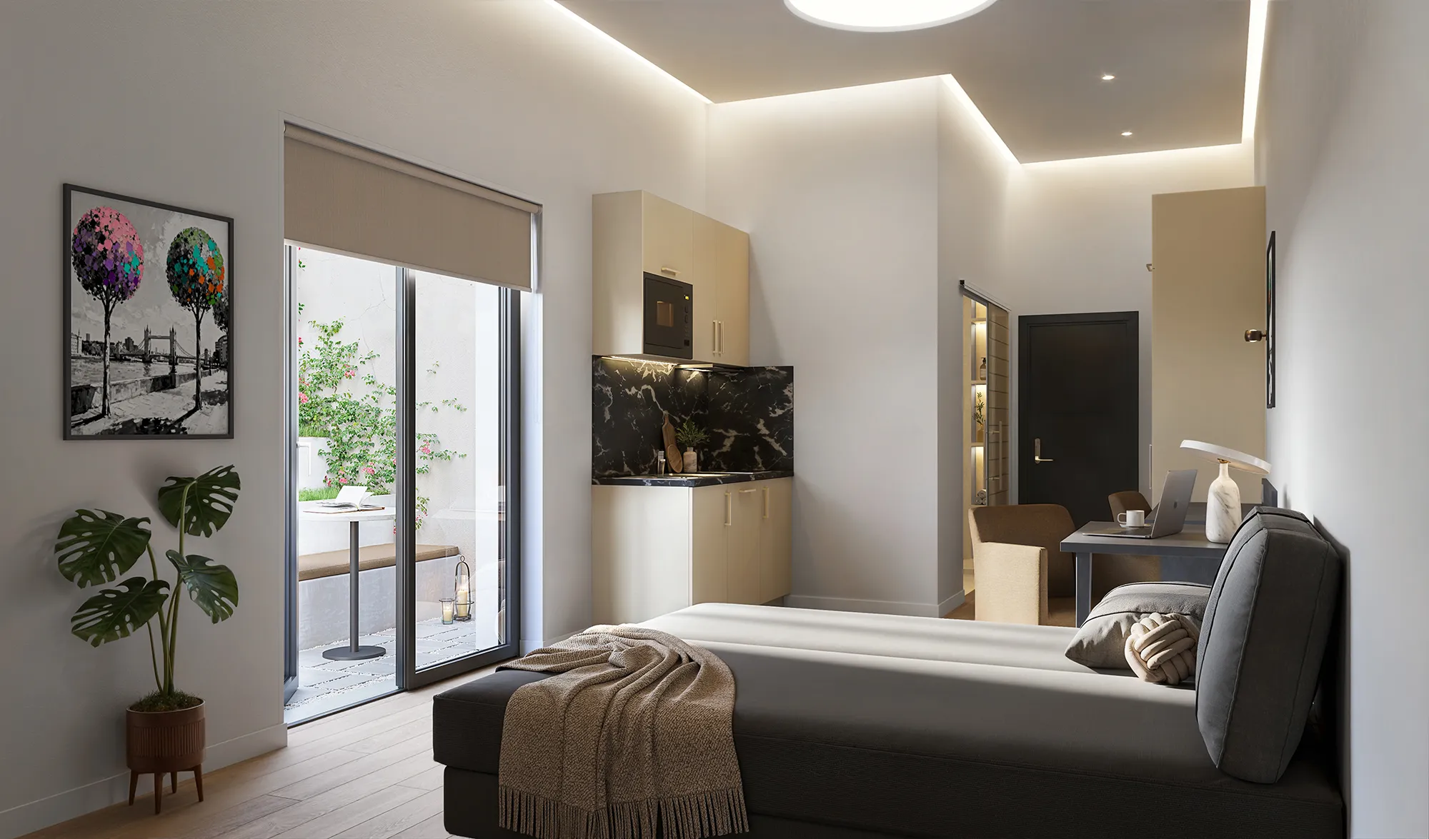 Erdgeschoss-Apartment mit Terrasse